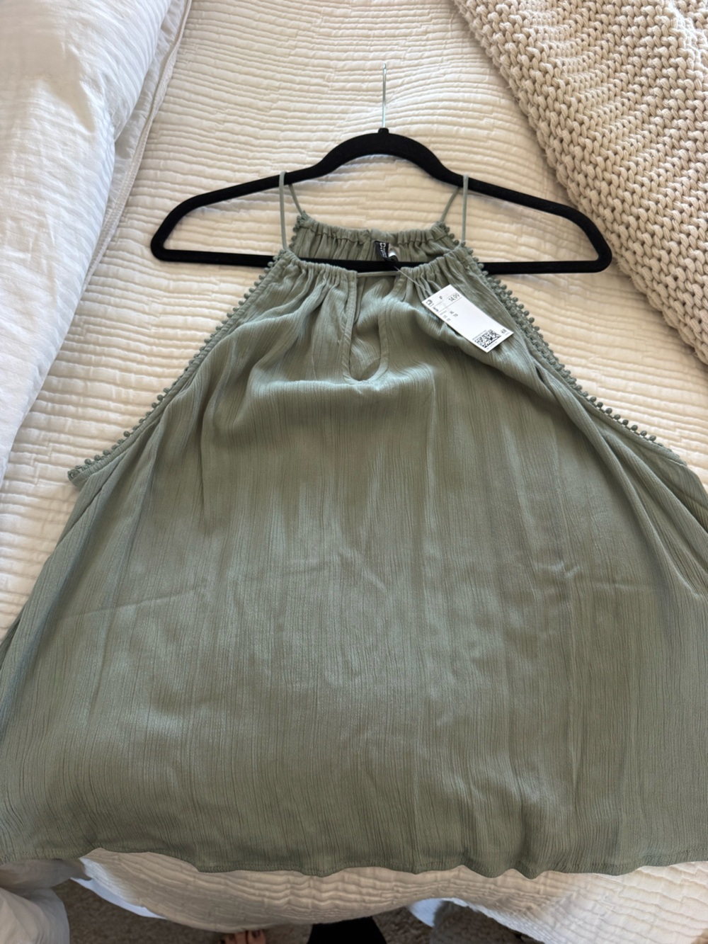 H&M Sage Green Halter-Neck Tank